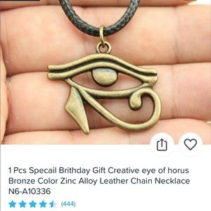 Eye of Horos leather necklace